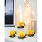 kevinsgiftshoppe Set of 4 Ceramic Yellow Daisy Flower Candle Holders Home Decor